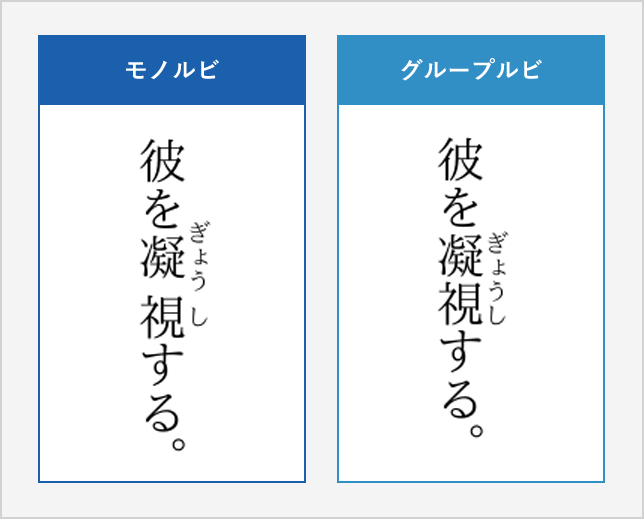 モノルビ・グループルビの例